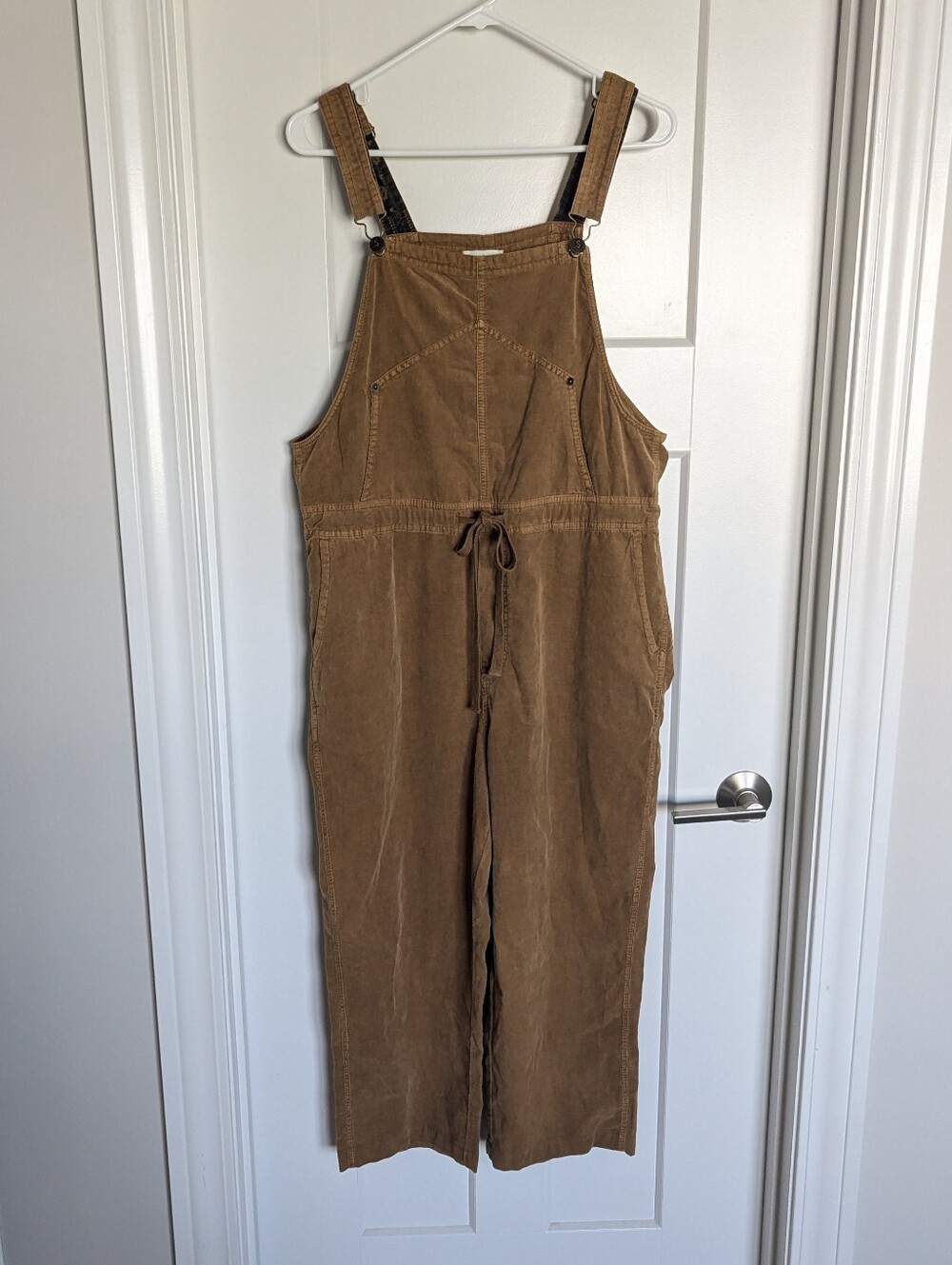 Sundance Tan Artist Paradise Corduroy Overalls sz LP - Picture 2 of 9
